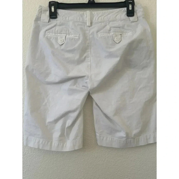 Eddie Bauer Womens Shorts White Flat Front‎ Pockets Size 4 - Picture 3 of 9